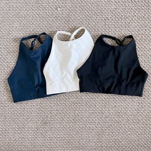 EUC Bundle of Topanga Bras - midnight, ivory, black